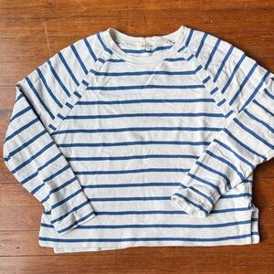 Alex Mill Long Sleeve Striped Tee in Blue and White